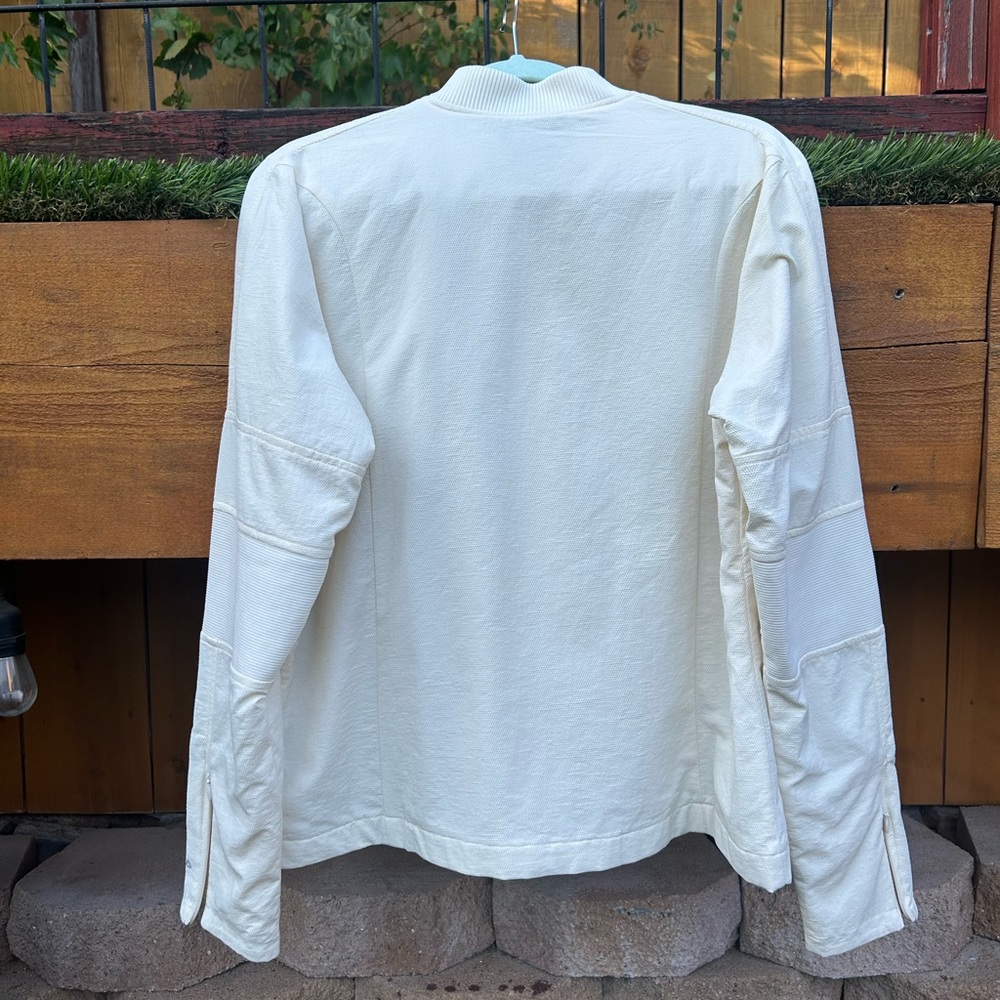 NWOT-Fila Sz XL off white jacket with striped lining & pockets - Picture 12 of 12